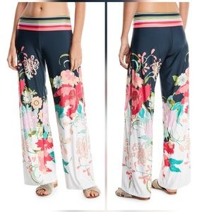 Trina Turk Swim coverup pants floral NEW MEDIUM